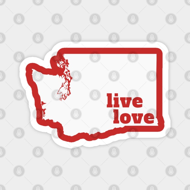 Washington - Live Love Washington Magnet by Yesteeyear