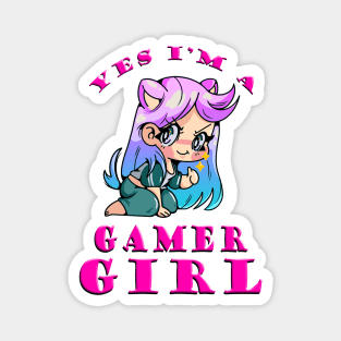 Yes Im A Gamer Girl Sly Pink Magnet