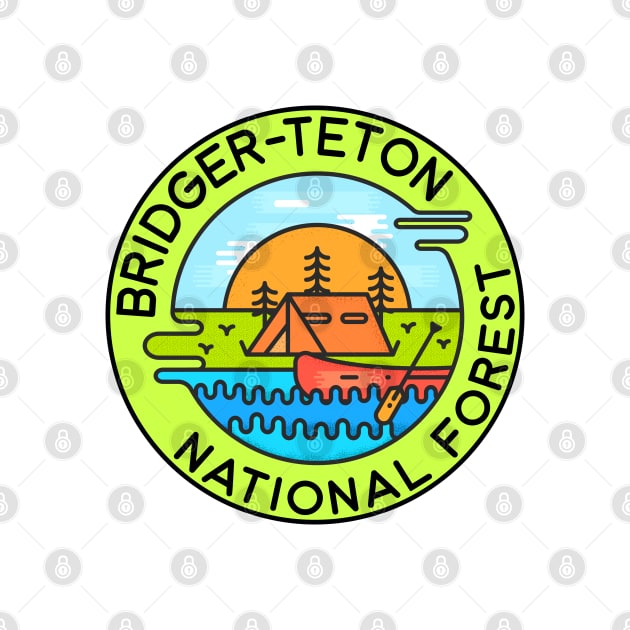 Bridger Teton National Forest Wyoming Camping Canoe by DD2019