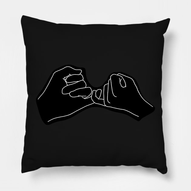 Pinky Promise Sticker Pillow by emmalouvideos