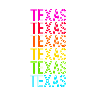 Texas Repeat Souvenir Rainbow T-Shirt