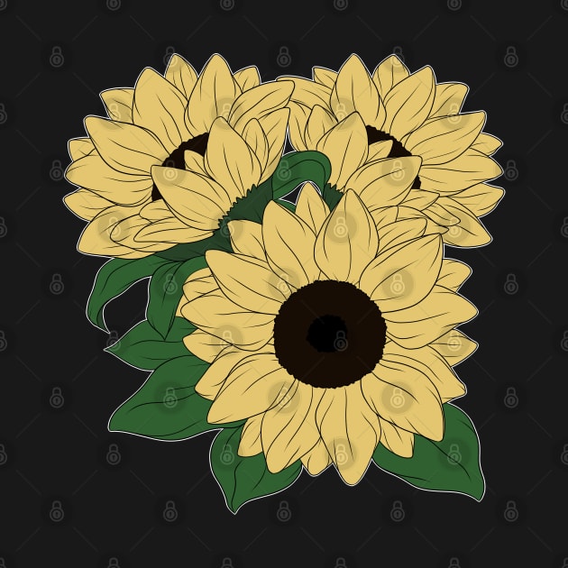 Simple Sunflowers - Color by leashonlife