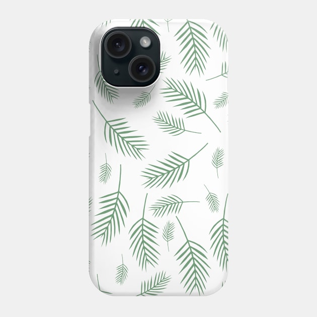 Palm leaves pattern Phone Case by Happy Mouse Studio