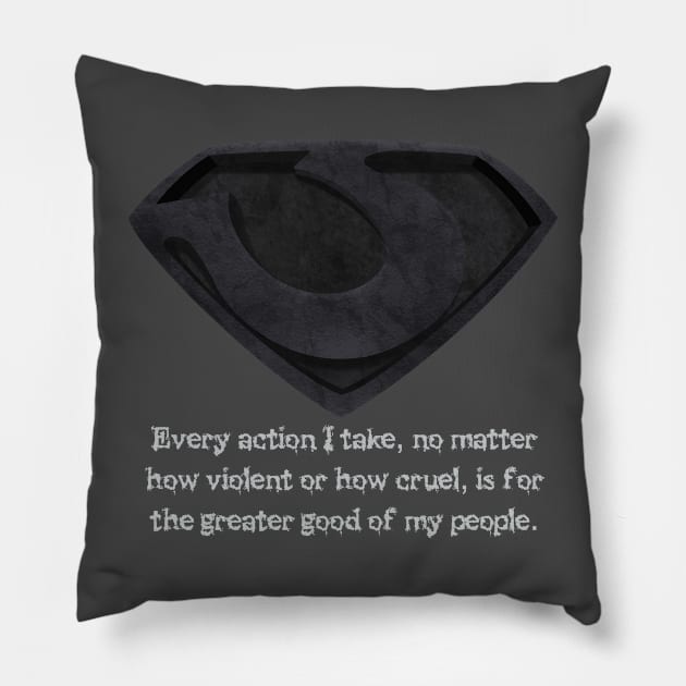 zod speech Pillow by 752 Designs