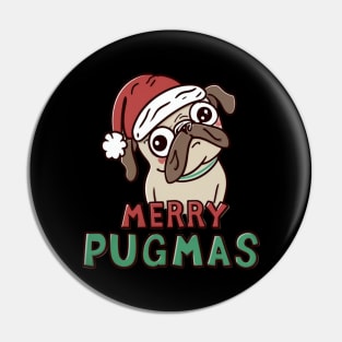 Merry pugmas Dog Santa Pin