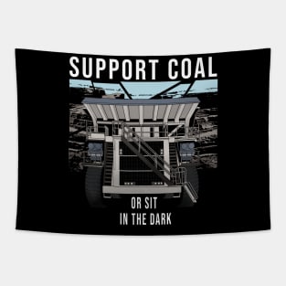 Support Coal Dump Truck Tapestry