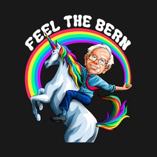 Feel the Bernie Riding Unicorn Magical Bern T-Shirt