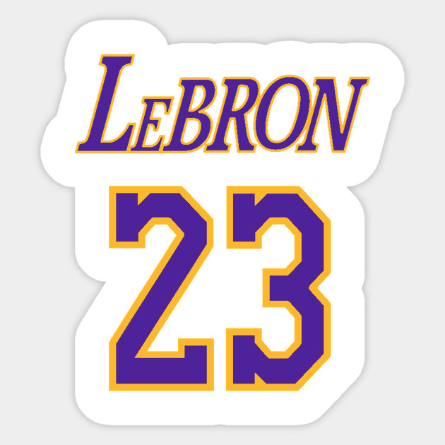 Lebron White Jersey Shirsey Lebron James Lakers Sticker Teepublic Au