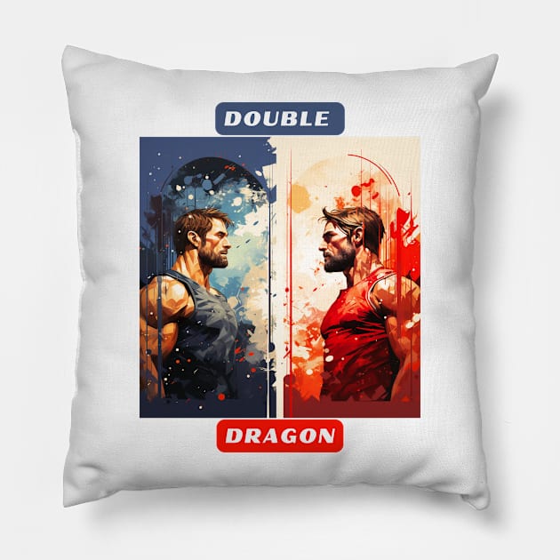 Double Dragon Pillow by St01k@