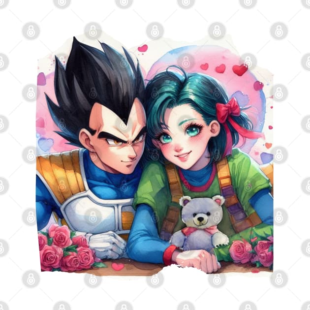 Vegeta & Bulma Valentine's Day by AlmostMaybeNever