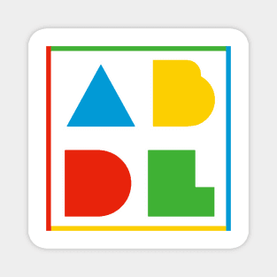 ABDL Logo Color Block - white Magnet