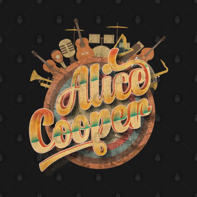 Tour Music Designs Vintage Retro - Singer Alice Cooper by kumurkumur