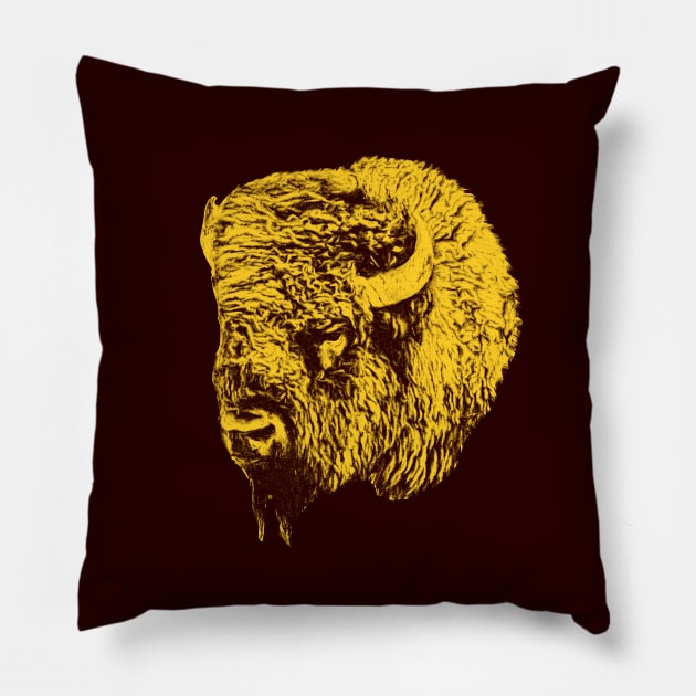 Bison head Pillow by Guardi