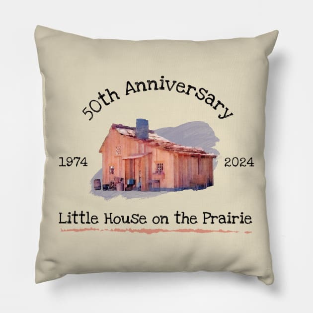 Little House on the Prairie 50th Anniversary Pillow by Neicey