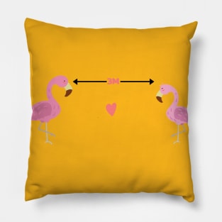 Flamingo Says Social Distancing 3m Pillow