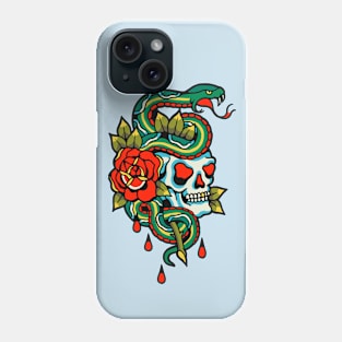 Snake's Skull Flowers Phone Case