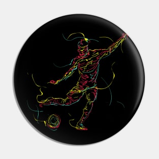 abstract soccer player illustration Pin
