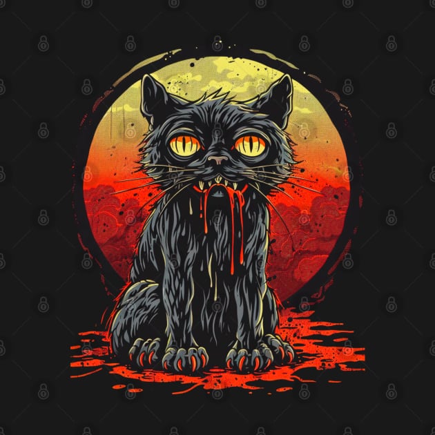 Creepy Cat Zombie by OscarVanHendrix