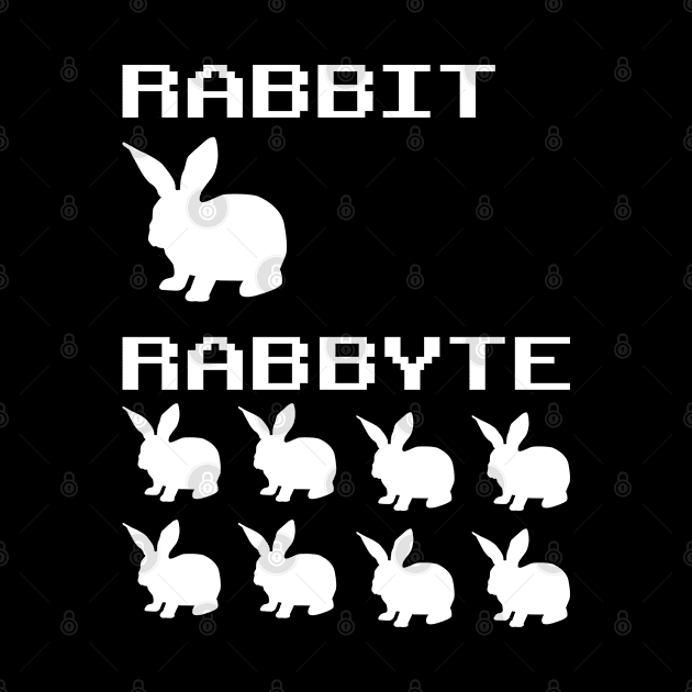 Funny Rabbit Rabbyte Programmer Computer Humor by Kuehni