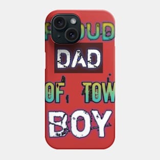 Mens Proud Dad of 2 Two Awesome Boys T Shirt (Father Papa Daddy) shirt father day gift funny Phone Case