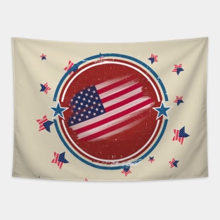 Stars and Stripes All Over - Vintage American Flag Tapestry