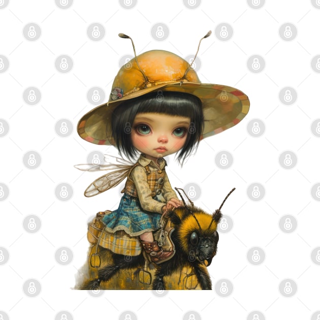 Fairy Flight on a Bumblebee by TooplesArt