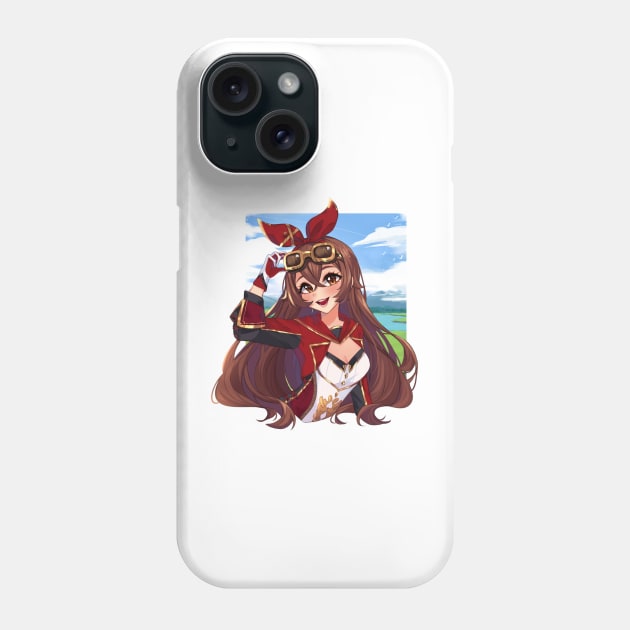 Amber, Genshin Impact Phone Case by Pinkytsu