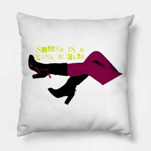 foot slice girl punk rocker Pillow