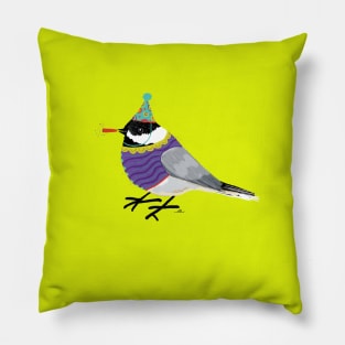 Birthday Chickadee Pillow