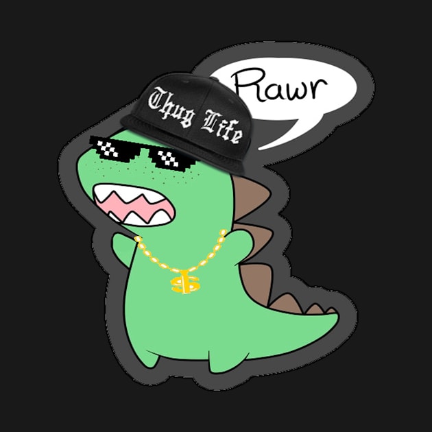 Thug Dinosaur Rawr by Inviticus