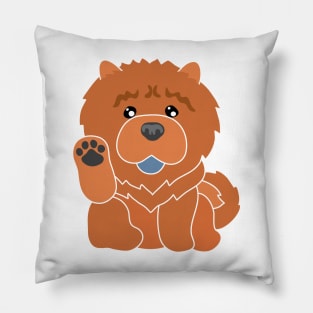 Lucky Chow (Red) Pillow