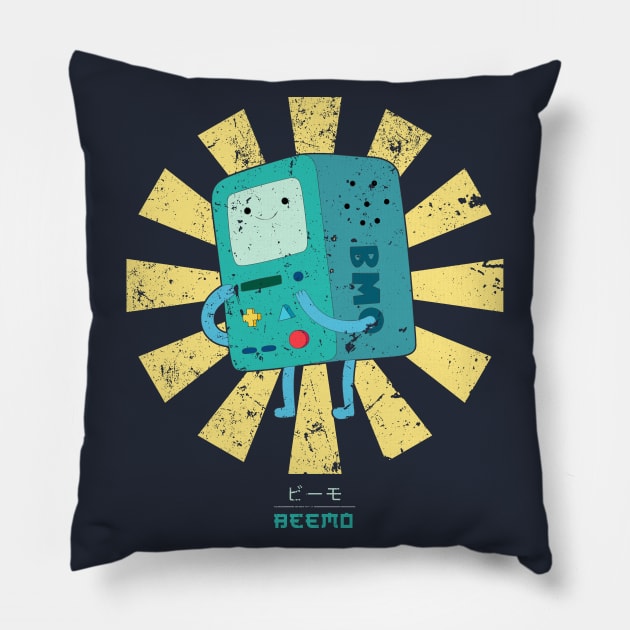 Beemo Retro Japanese Adventure Time Pillow by Nova5