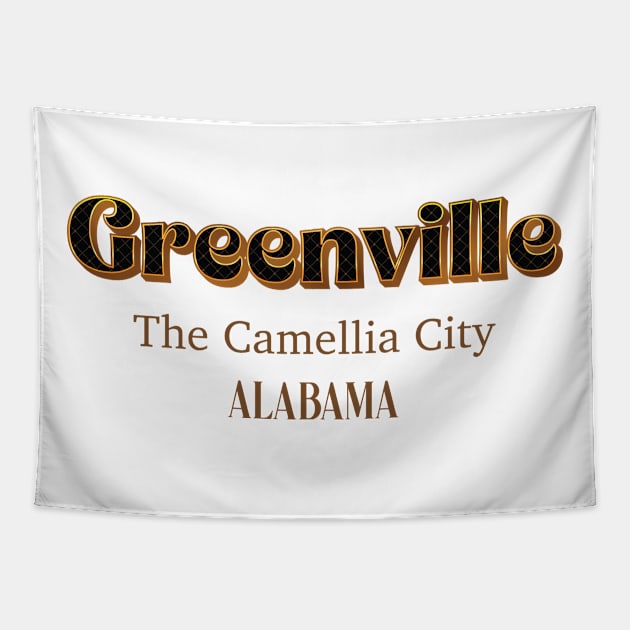 Greenville The Camellia City Tapestry by PowelCastStudio