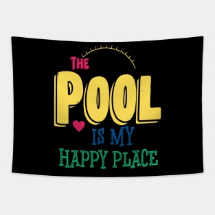 The Pool Is My Happy Place Tapestry