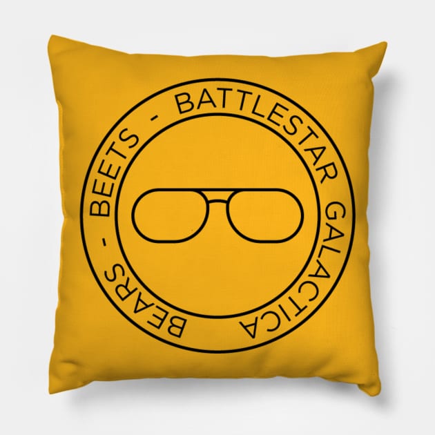 Bears Beets Battlestar Galactica Pillow by Oswaldland