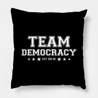 Team Democracy White Pillow