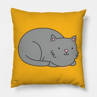 Grey Cat Pillow