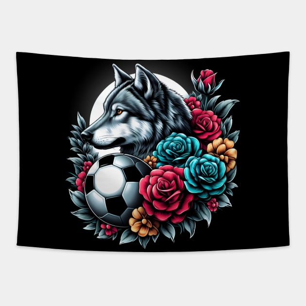 Alaskan Husky With A Ball Tapestry by Annabelhut