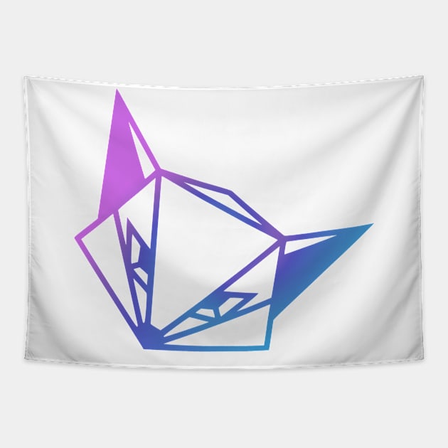 Odd Fox Logo - Pink / Blue Tapestry by RinandRemy