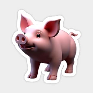 Pink Baby Pig Magnet