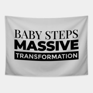 Baby Steps, Massive Transformation Minimalist Print Tapestry