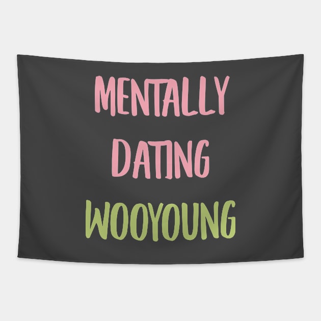 mentally dating ATEEZ Wooyoung Tapestry by Oricca