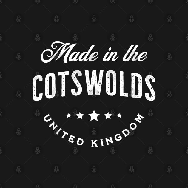 Made In The Cotswolds, UK - Vintage Logo Text Design by VicEllisArt