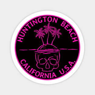 Monogram Huntington Beach California Souvenir Classic Round Sticker