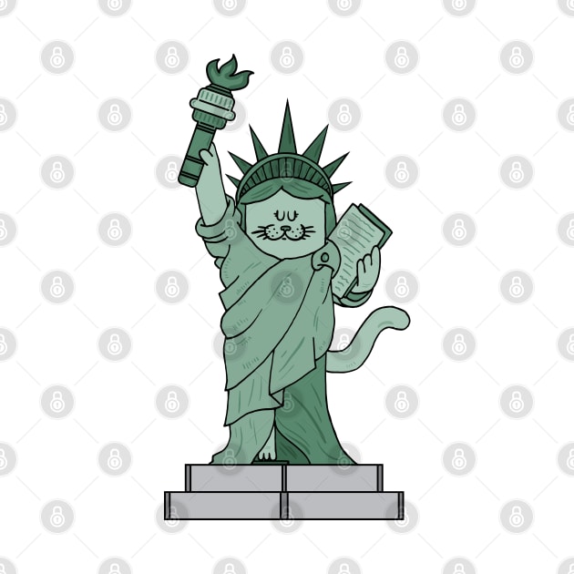 The cat statue of liberty by adrianserghie