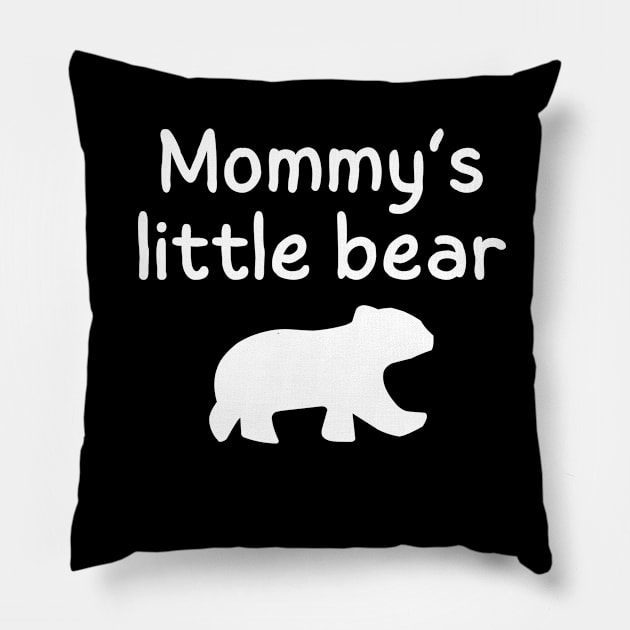 Mommy's Little Bear Pillow by Meow Meow Designs