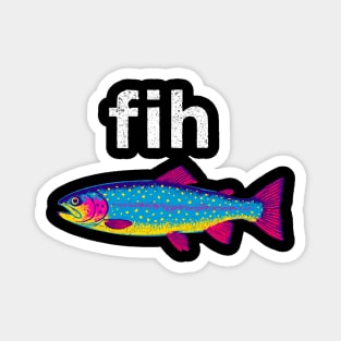 Funky Trout Fih Fish Meme Fishing Humor Magnet