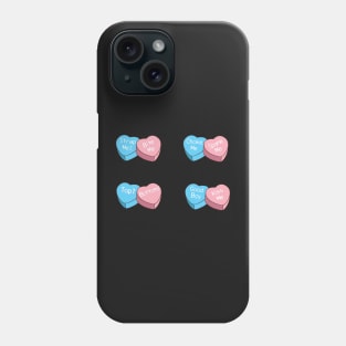 Trans Guy Valentines Heart Shape Candy Sticker Pack Phone Case