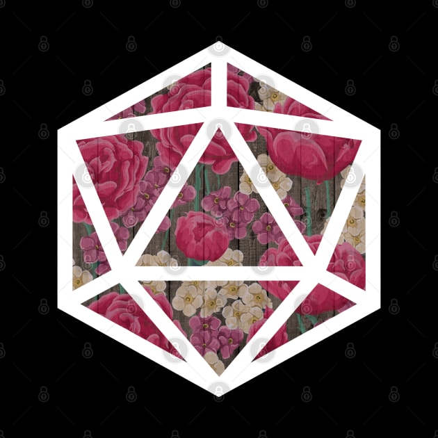 D20 Decal Badge - Roses by aaallsmiles