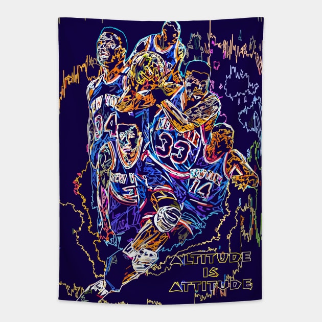 Basketball Altitude is Attitude Tapestry by FasBytes